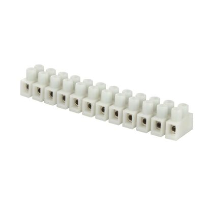 NSi TERMINAL BLOKS™ ITB20-12 12-Circuit Insulated Terminal Block, 300 VAC, 10/20 A, 22 to 12 AWG, 20 to 18 AWG Wire, Threaded Mount